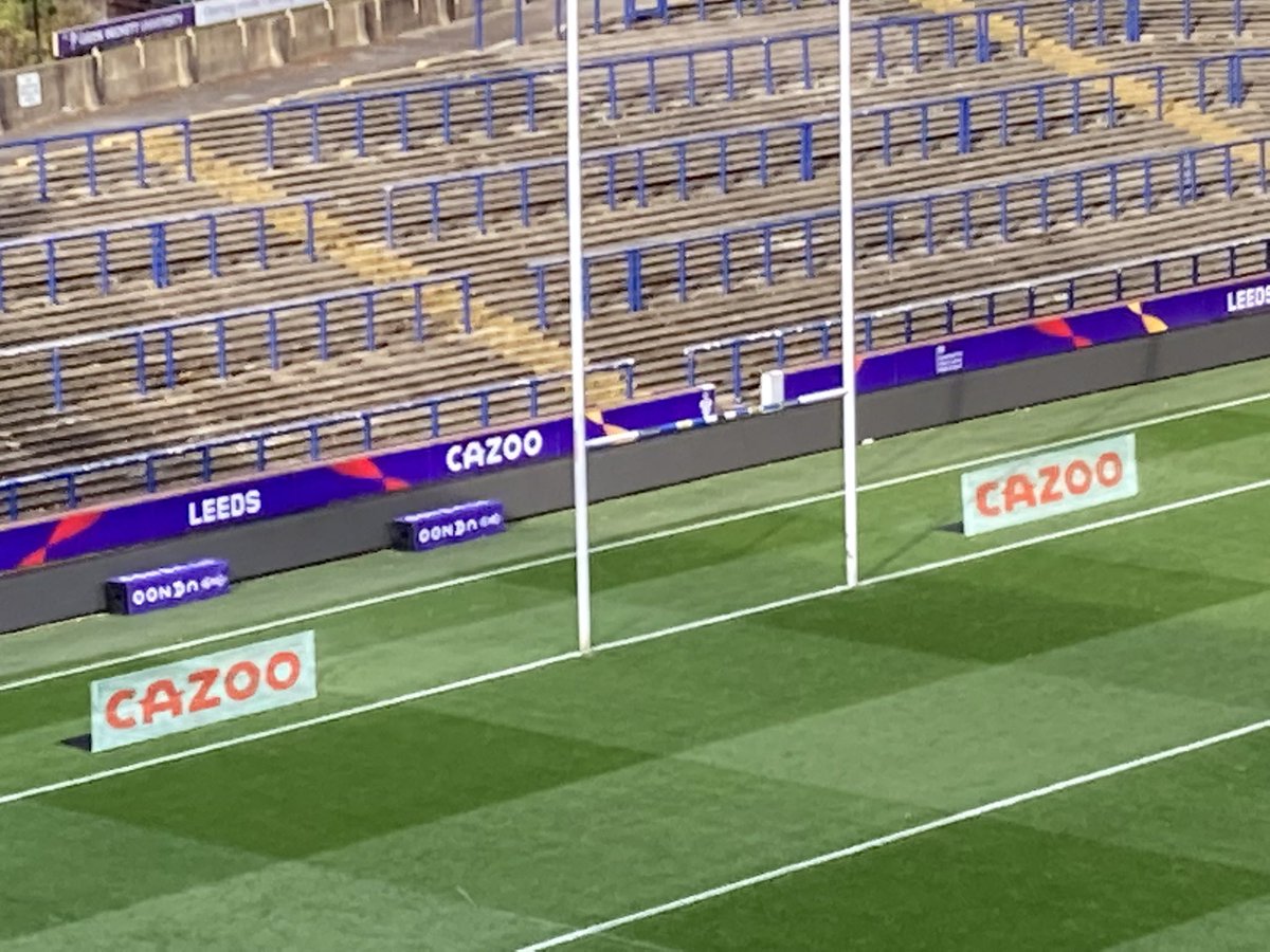 Logos painted and ready for an exciting Aus v Fiji at Headingly #rugbyleagueworldcup