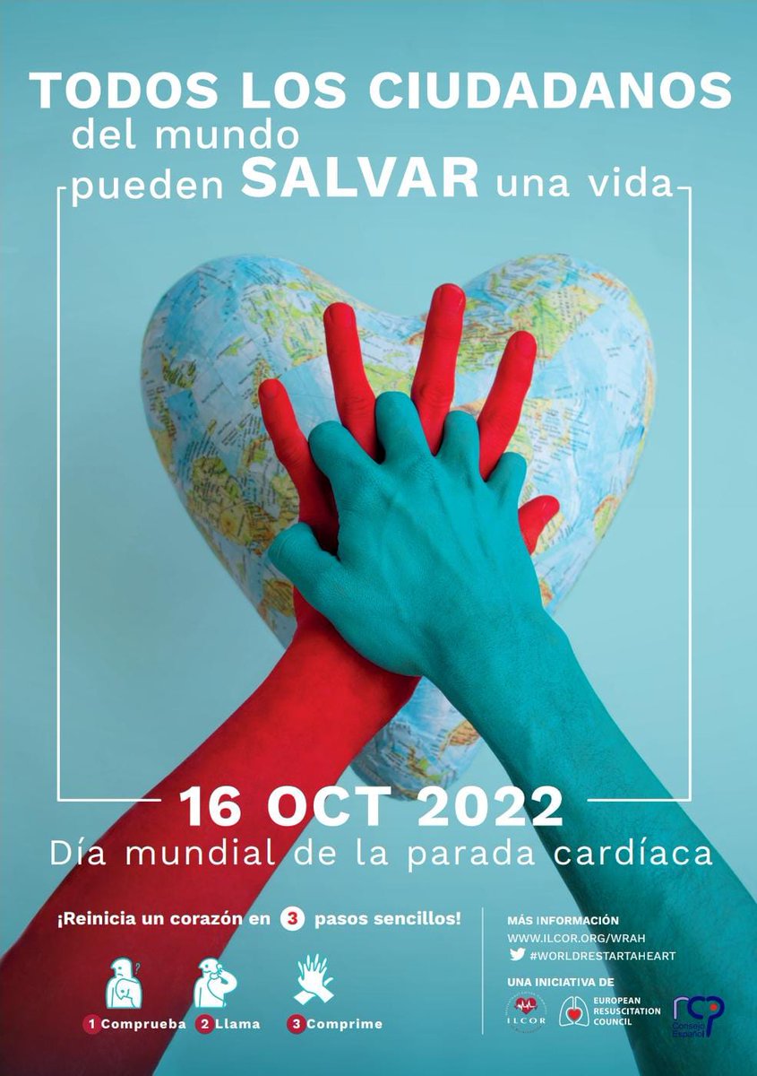 Llevamos más de 10 años estudiando la parada cardiaca extrahospitalaria. Las manos que se cruzaron sobre un tórax un día,mañana se merecen una celebración por todas las vidas salvadas.
GRACIAS a l@s que alguna vez realizasteis RCP.
Os debemos una❤️‍🩹 
#RCP #aprendeRCP #OHSCAR