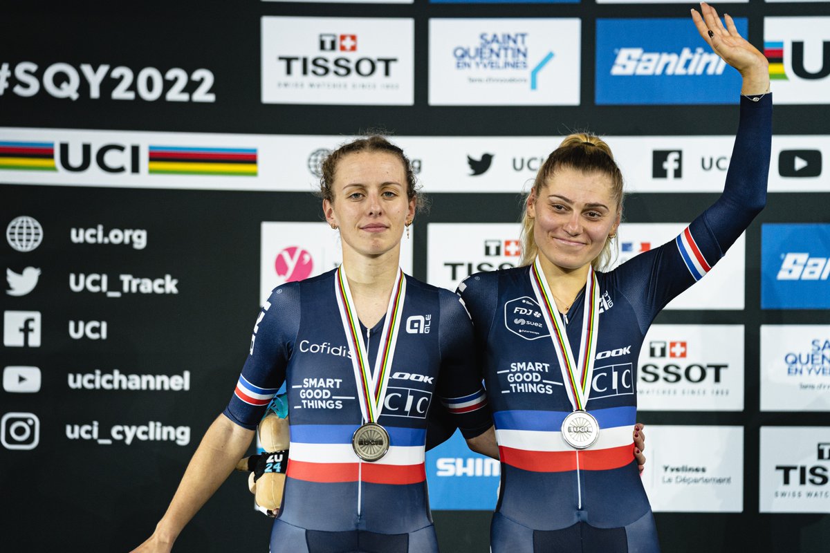 2ème place pour la paire <a href="/ClaraCopponi/">Cla.✌</a> / Valentine Fortin sur la Madison ! 

#SQY2022