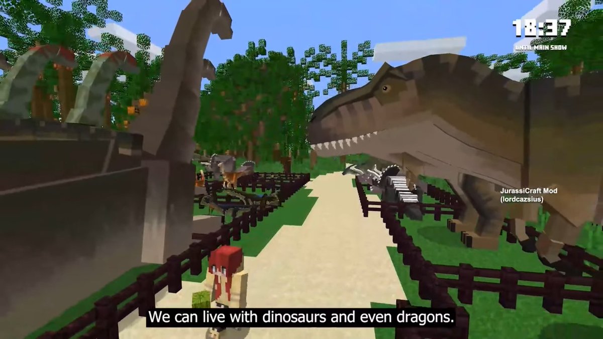 JurassiCraftMod's tweet photo. JurassiCraft was featured by @Minecraft in this year's #MinecraftLive!

It is amazing to be recognized alongside some of the best Minecraft Mods!

Thank you for being a part of this amazing community as we create the best Dinosaur Mod in Minecraft! https://t.co/jFQlXXBwTW