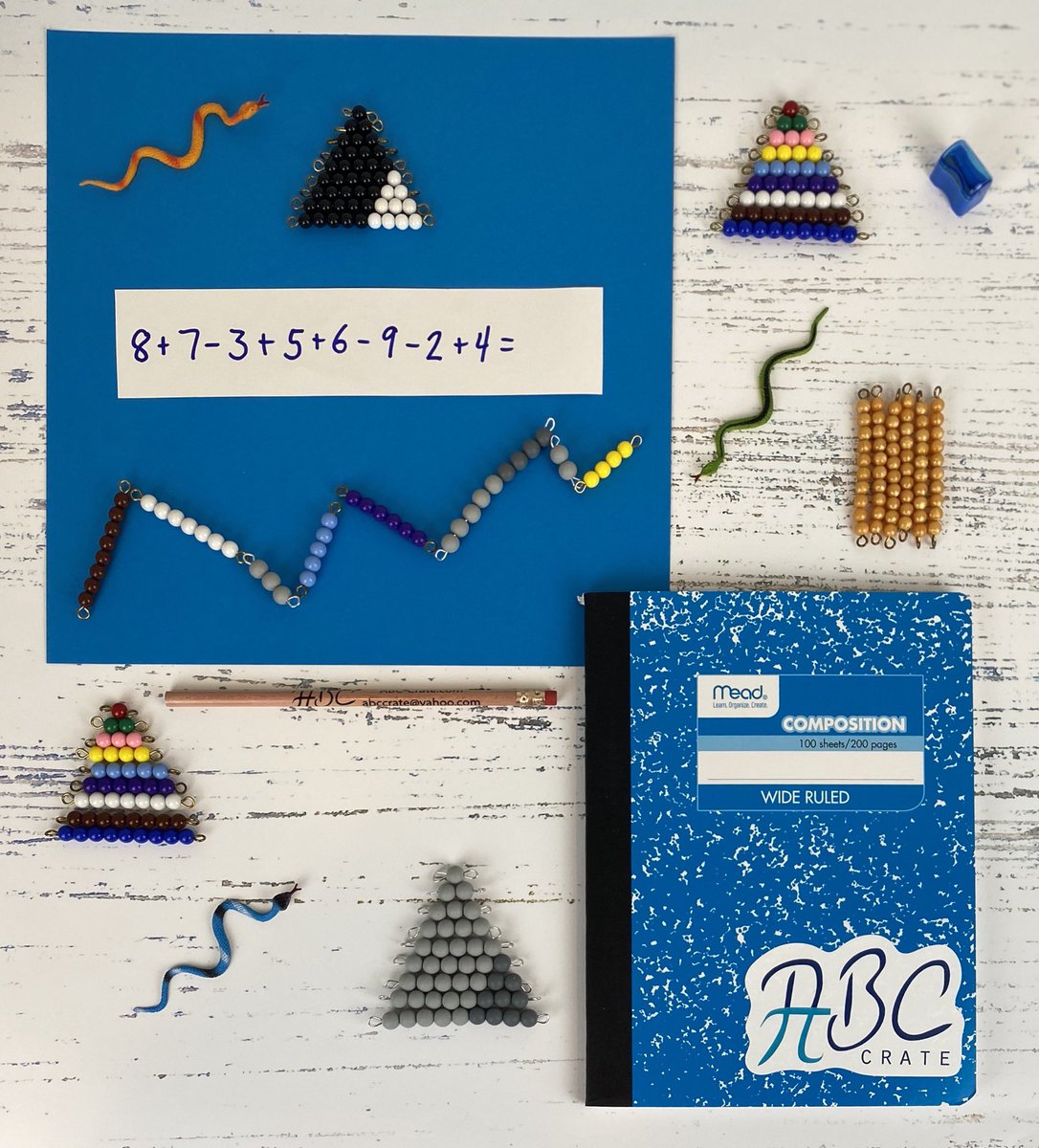 AbcCrate's tweet photo. The Snake Game Kit will help your young learners with the memorization of addition and subtraction facts using fun hands-on methods. It will also help reinforce teen numbers. #addition #subtraction Available at https://t.co/8MOnp962Kb #mathlesson #homeschoolmath 
#handsonmath https://t.co/z8t0V1wrWY