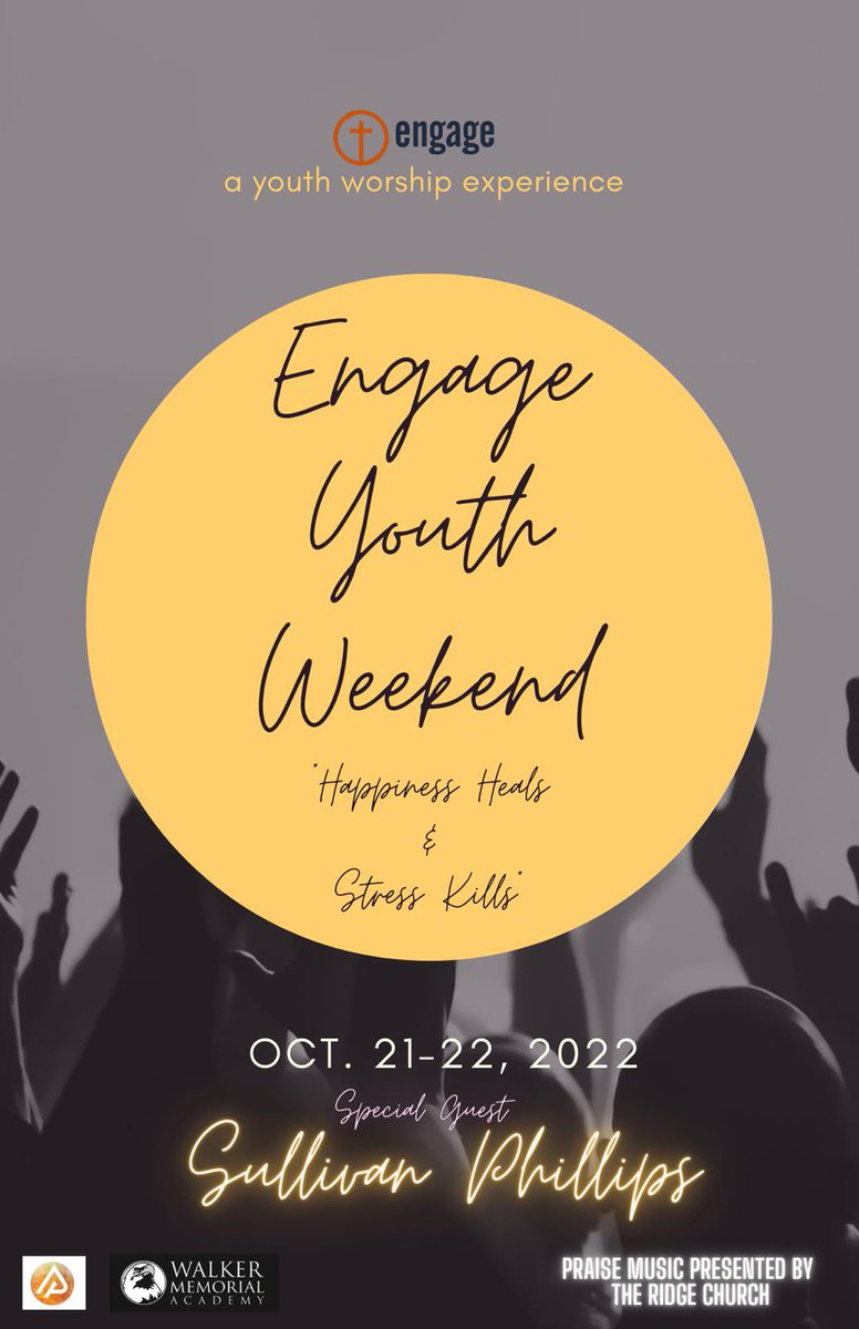 sulli_33's tweet photo. October 21-22 - Engage Youth Weekend!
Happiness Heals and Stress Kills

I’ll be there sharing how stress almost killed me, and how I found happiness and it saved my life. 

You don’t want to miss this…lock it in on your calendars! ❤️

#engageyouth #motivate #happiness https://t.co/iaWHWLBAzO
