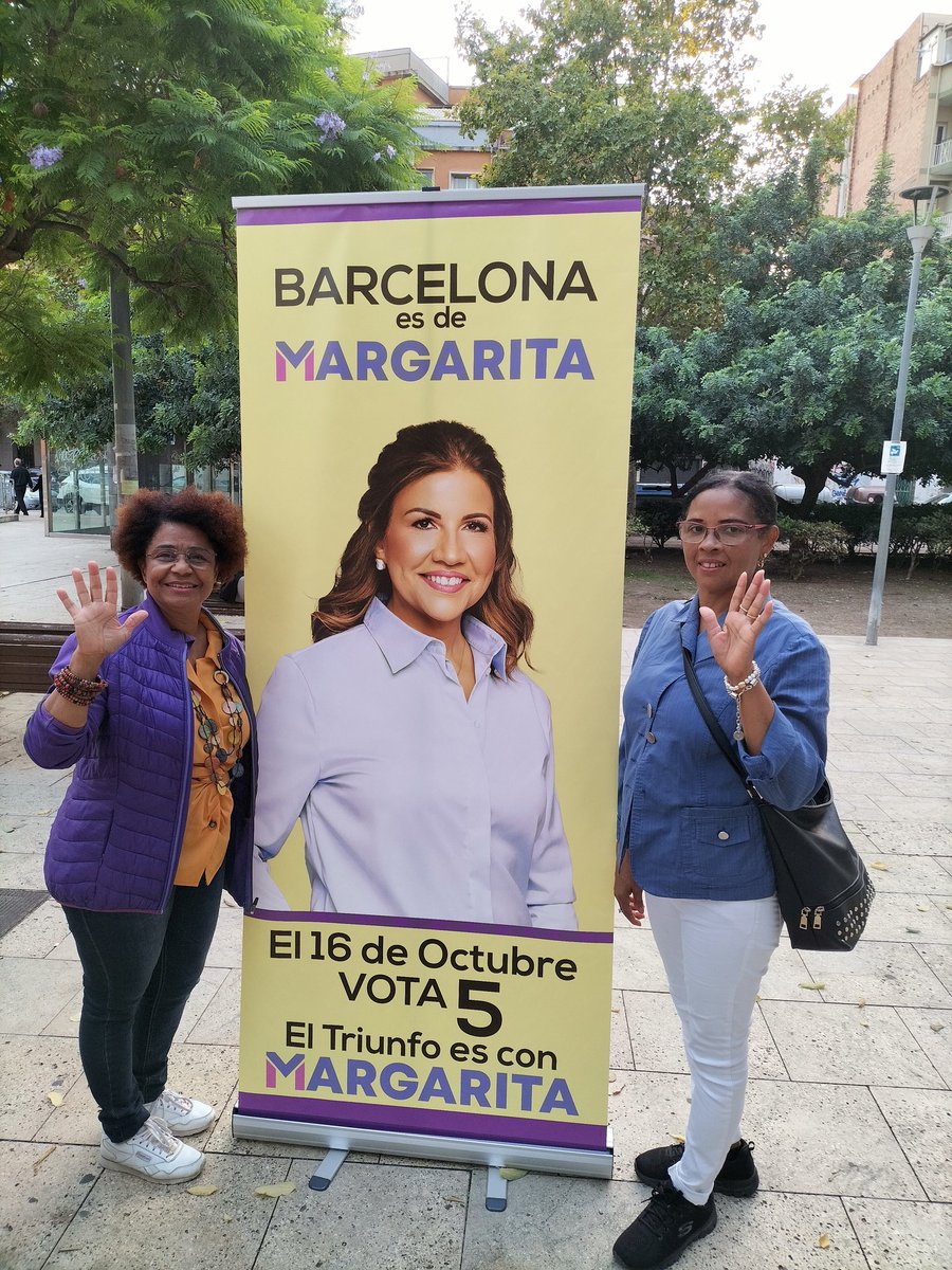 #MargaritaCedeño #Vota5 
#ElRegresoSeguro 
#BarcelonaConMargarita🙏🏾☘️🌟🌼💜🇩🇴