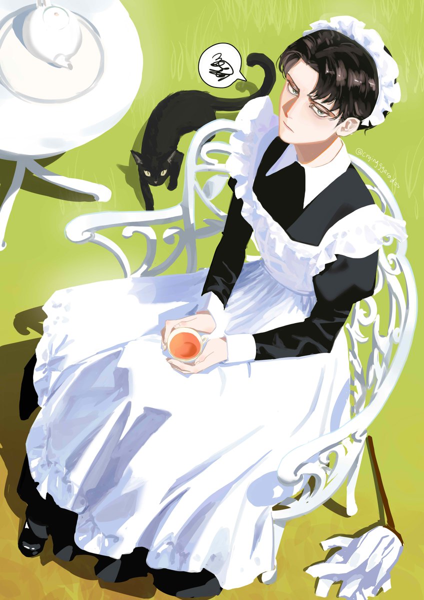 Young Master And The Maid 哭泣的暴鲤龙 on Twitter: "maid got caught slacking off by young master"