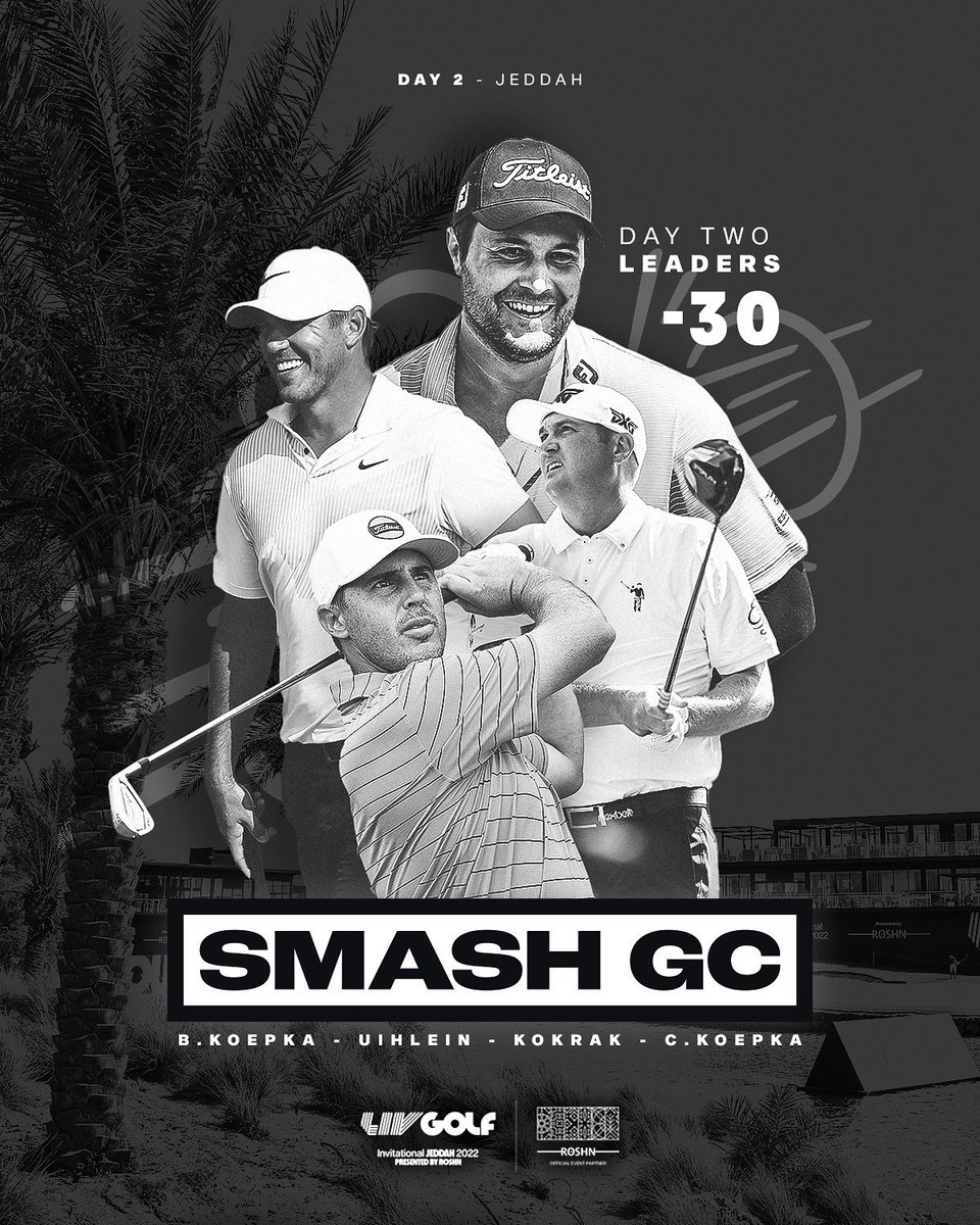 LIV Golf (@livgolf_league) on Twitter photo #SMASHGC are in control with 18 to go! 👊
#LIVGolf #LIVGolfJeddah
<a href="/PeterUihlein/">Peter Uihlein</a> <a href="/BKoepka/">Brooks Koepka</a> <a href="/ChaseKoepka/">Chase Koepka</a> <a href="/jaykokrak/">Jason Kokrak</a> #SMASHGC are in control with 18 to go! 👊
#LIVGolf #LIVGolfJeddah
<a href="/PeterUihlein/">Peter Uihlein</a> <a href="/BKoepka/">Brooks Koepka</a> <a href="/ChaseKoepka/">Chase Koepka</a> <a href="/jaykokrak/">Jason Kokrak</a>