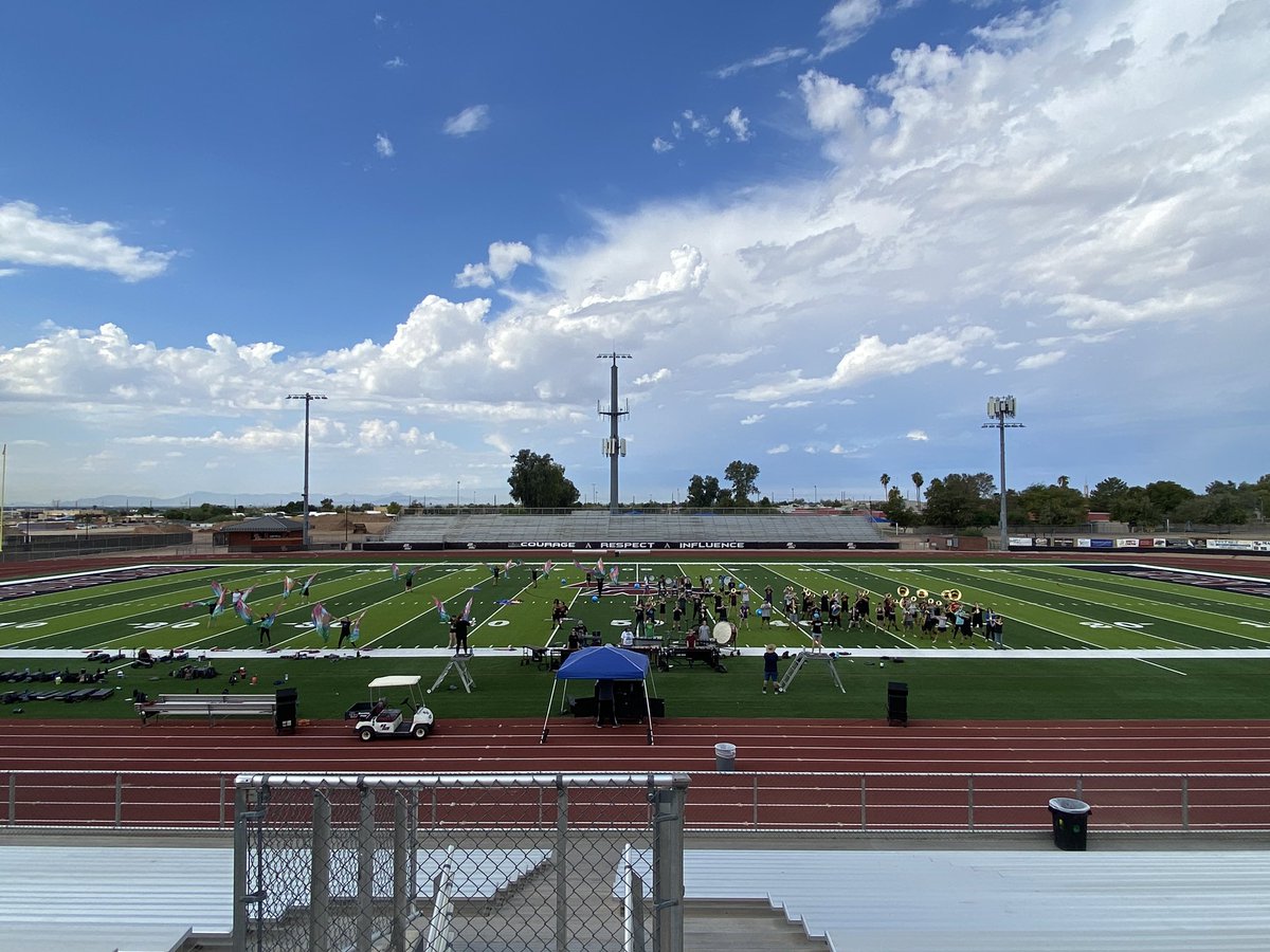Morning rehearsal before our first competition today! 
Watch us perform our show ✨Cosmos✨ at 5:15pm at Corona Del Sol HS