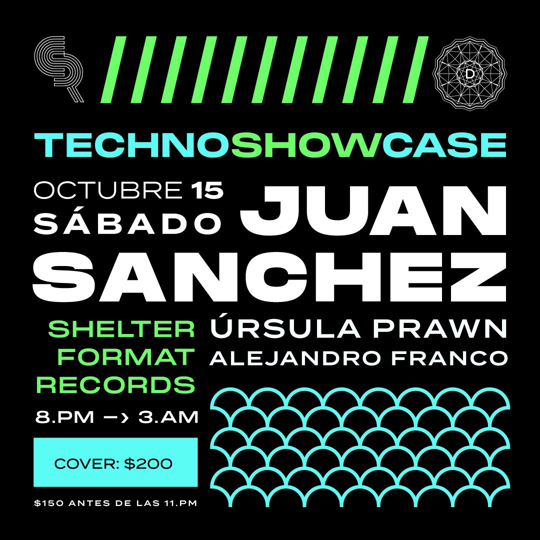 CommonSense_Rec's tweet photo. ¡Amigos de Cholula, Puebla!
No se pierdan hoy a partir de las 8 p.m. a @JuanSanchezzz, Ursula Prawn y @AlejandroFranco en el #TechnoShowcase, presentado por CommonSense Records y @ClubDientedLeon
#JuanSanchez #UrsulaPrawn #AlejandroFranco #CommonSenseRecords #DienteDeLeon https://t.co/fi6vsIU3YR