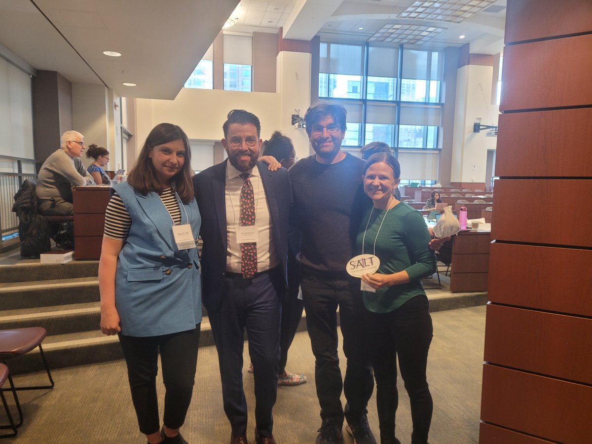 HealthJusticePC's tweet photo. Health Justice Projects fellows past, present and future gathered at the SALT Conference at Loyola Chicago this weekend! HJP Rocks! @JennaPro @AllysonGold @RaifmanMarc @RonieHochbaum @SaltLawOrg https://t.co/7Z7bYtyiif