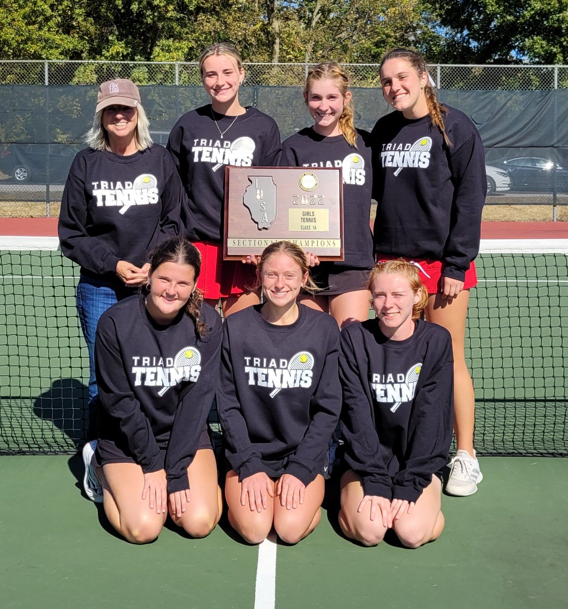 tennis_triad's tweet photo. 2022 IHSA Class A Sectional
Final Team Standings.

1. Triad (36)🗡
2. Althoff (15) ⚔️
3. Civic Memorial (12)🦅
4. Father McGivney (11)🦅
5. Marquette (10)🚣🏻‍♂️
6. Bunker Hill (4)🇺🇲
6. Metro-East Lutheran (4)🗡
6. Roxana (4)🐚
6. Wood River (4)👷
10. East St. Louis (0)✈️ https://t.co/r1B05X8B0Z