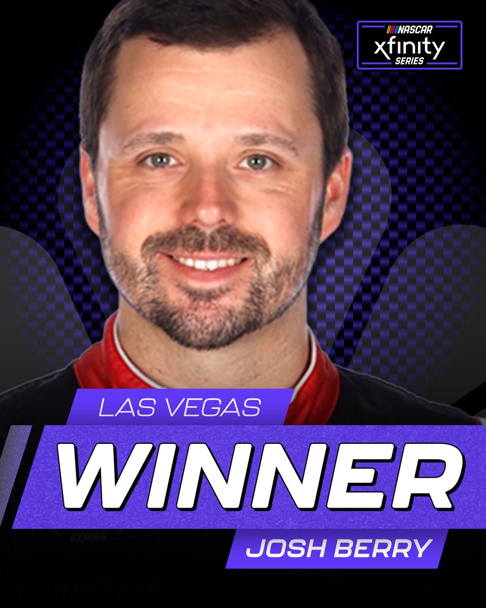 NASCARonUSA's tweet photo. RETWEET to congratulate @joshberry! 🏁 

He wins at @LVMotorSpeedway to punch his ticket into the Championship 4! #NASCARPlayoffs https://t.co/FM3ADVOuav