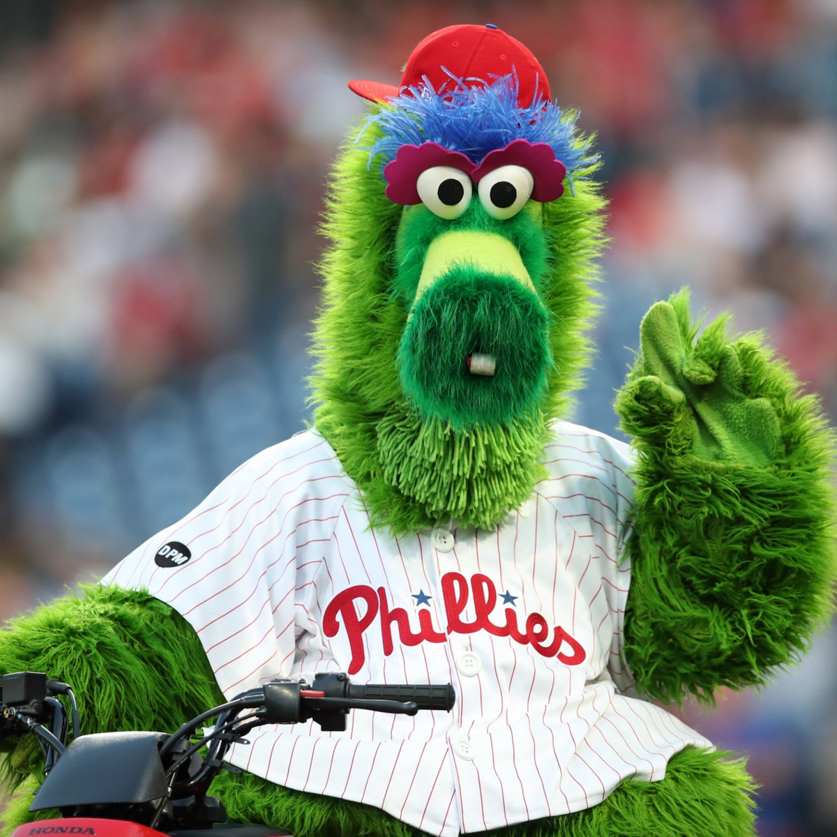WeirdMascots's tweet photo. Philadelphia Phillies mascot "Phillie Phanatic" https://t.co/0nIMPl97cX