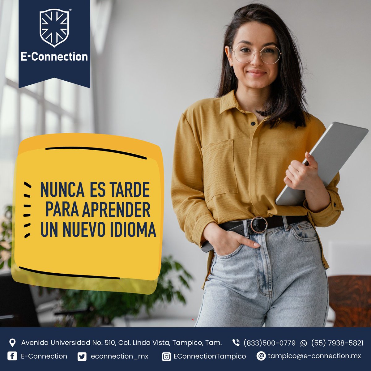 ¡Es el momento de empezar a aprender un nuevo idioma! 

Prepárate con nosotros, en E-connection. 

#econnection #inglés #bilingüe #nativosdigitales #clasesvirtuales #clasesonline