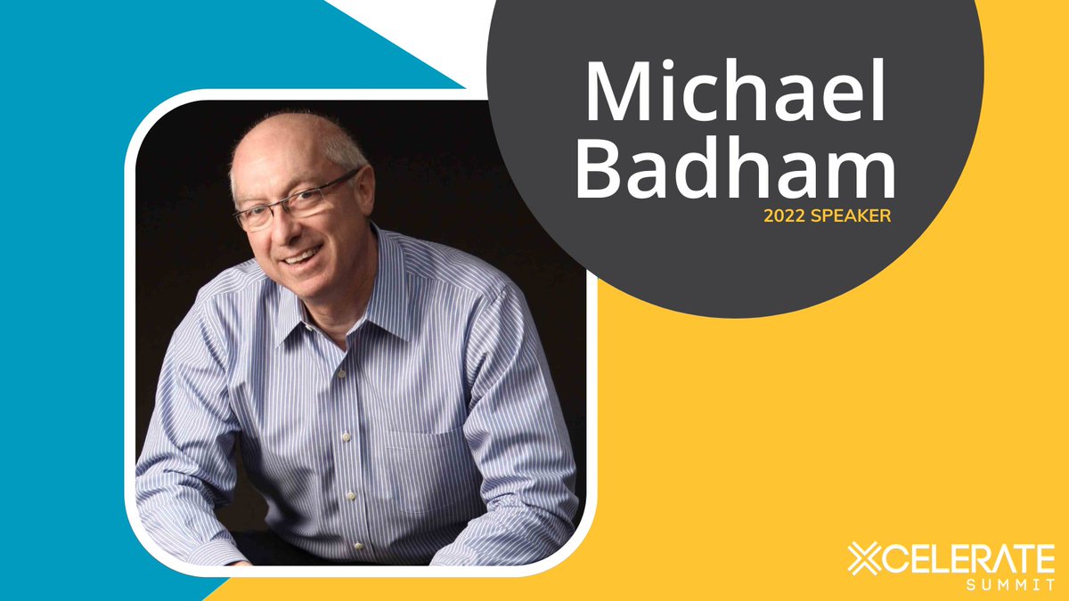 XcelerateSummit's tweet photo. SPEAKER ANNOUNCEMENT -
Michael Badham!
Learn more and register for Xcelerate Summit, here: https://t.co/X6gxkGp19w
#xceleratesummit #businesssummit #businessconference #conference #businessstrategy #businessresources https://t.co/hMJMx9aIKn