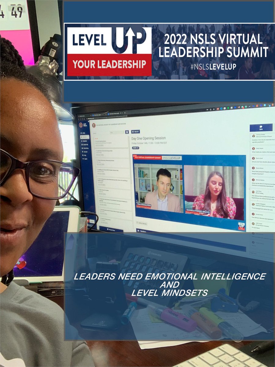 Jewell313's tweet photo. Emotional Intelligence is the most important leadership trait because understanding your trigger points can help a leader look at the environment with a level mindset and make a decision. #NSLSLEVELUP @tomkrieglstein @theNSLS https://t.co/GEphewSjZc