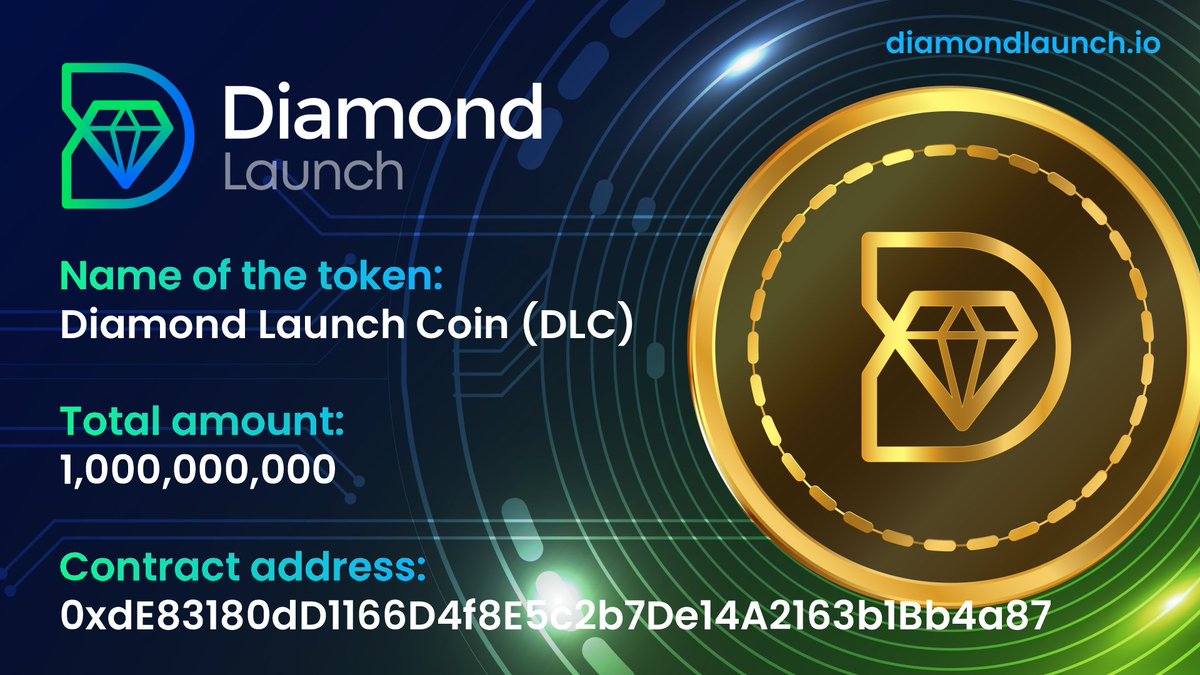 DivergeLoop's tweet photo. #Tokenomics🥇

🪂Name: Diamond Launch Coin ($DLC)
🪂Total: 1,000,000,000
🪂Address: 0xdE83180dD1166D4f8E5c2b7De14A2163b1Bb4a87

#DiamondLaunch #DLC https://t.co/K0WzqYaqf7