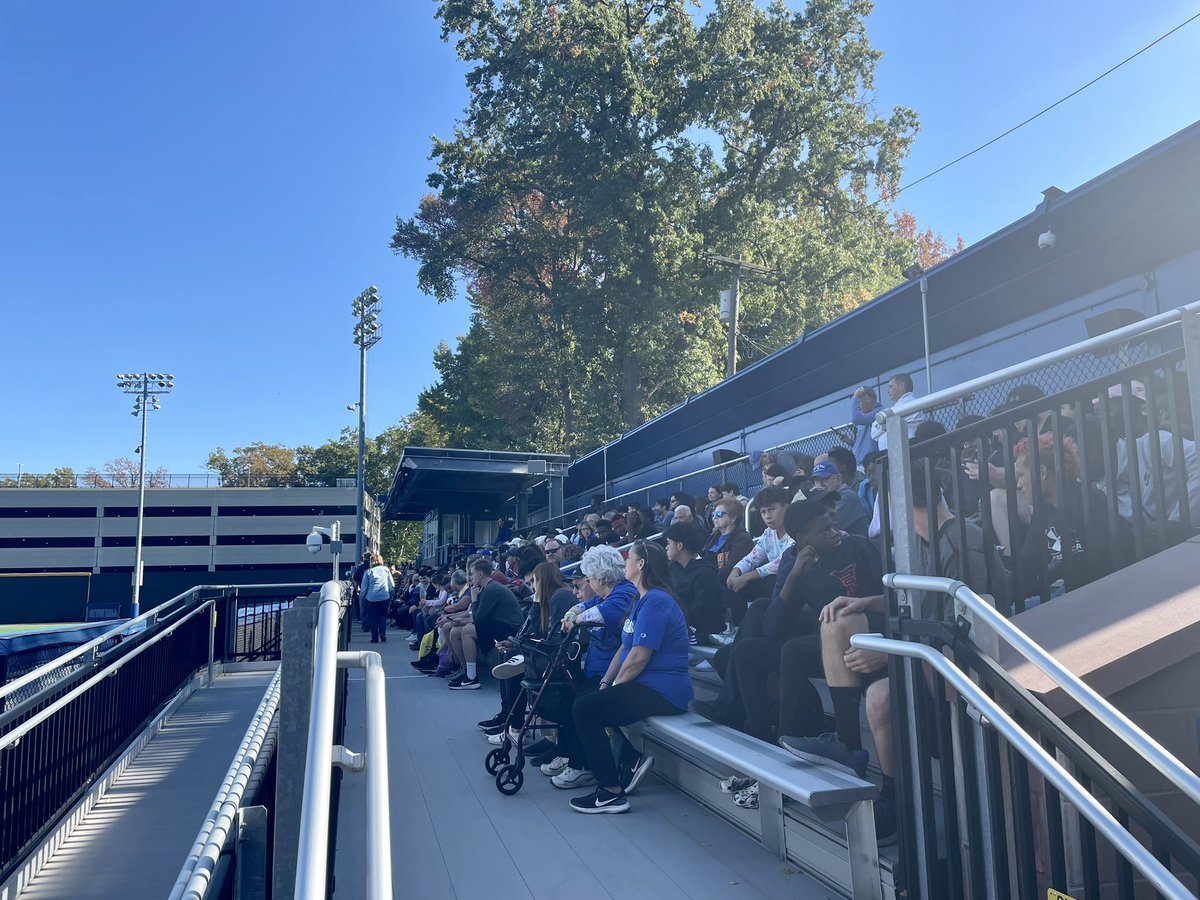 SetonHall's tweet photo. Owen T. Carroll Field is packed to cheer on @SHUMSOC! #SetonHallWeekend https://t.co/oy4WJbClzF