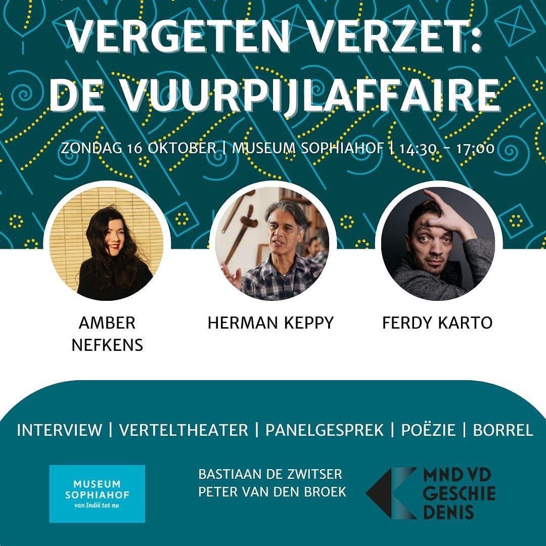 Morgen tijdens de @MaandvdGesch in Museum Sophiahof. Over een onderbelichte verzetsdaad tijdens de Japanse bezetting. Zie voor tickets museumsophiahof.nl