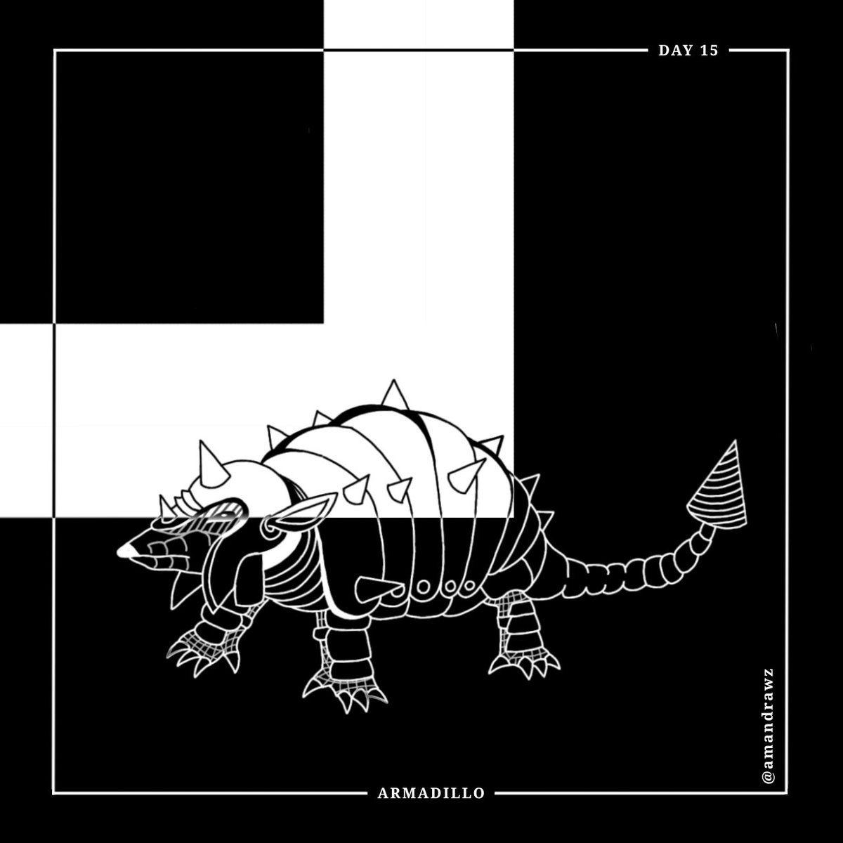 amandrawz's tweet photo. Prompt "Armadillo"
Day 15 https://t.co/t9mOPLHy6I