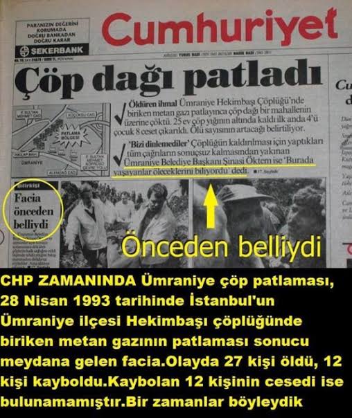 İhmal ve çevre felaketi nedeniyle çöp patlaması sonrasında 39 kişinin yaşamını yitirmesine sebeb olan zihniyet, bu gün maden ocağındaki grizu patlaması üzerinden hükümete saldırıyor. 

Siz önce kirli geçmişinizle yüzleşin!!!

5 UMKE /istifa/Sigara 
 #bartın #KazaDeğilCinayet