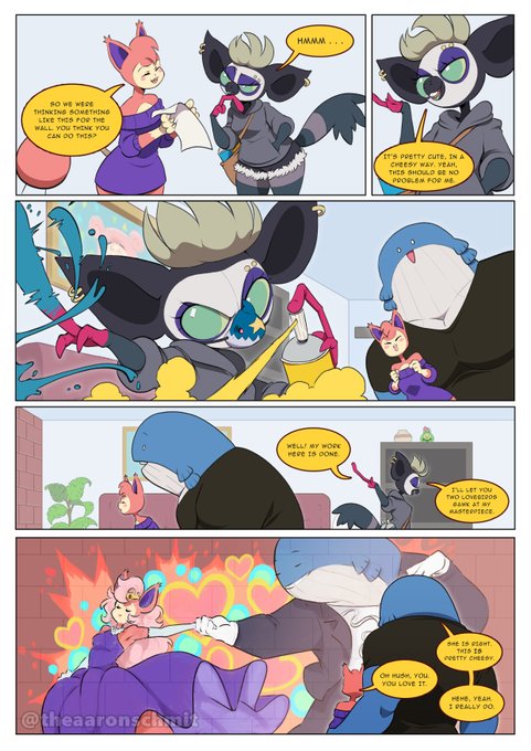 Skitty and Wailord get a mural made for their new home. #TinderSkitty 