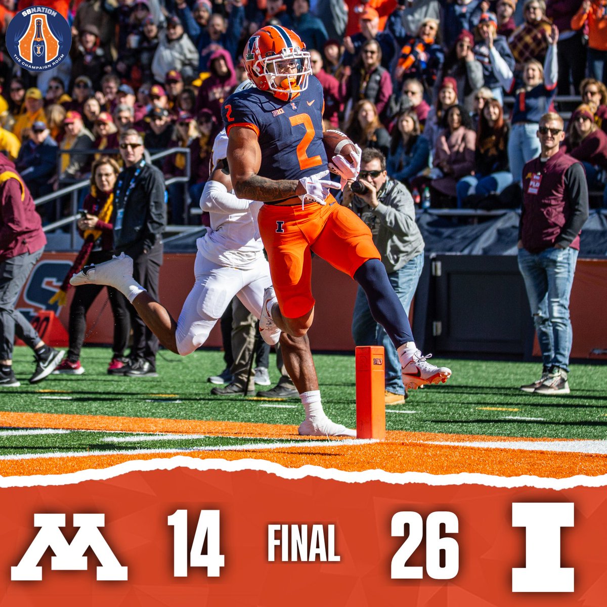 Champaign_Room's tweet photo. It’s October 15th and the Illini are BOWLING🔶🔷 https://t.co/fszSoWtoFZ