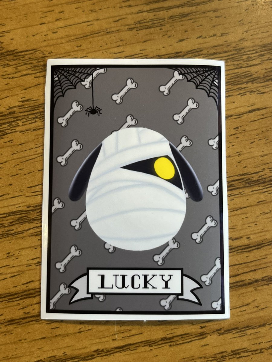 MoondropInk's tweet photo. Lucky is the perfect spooky companion 🦴 Link to sticker Below! https://t.co/kphOYBR8qd