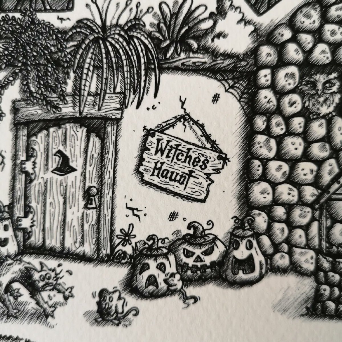 weebird20art's tweet photo. My Witches Haunt wimmelbilder is complete and fine art prints are available on my Etsy shop 😊🧙‍♀️🎃🍄 it's the perfect Halloween gift! 

https://t.co/AVTgAiIbne

#witchtober #wimmelbilder #inkdrawing #Halloween #witchyvibes #pumpkins #artprints https://t.co/nfRoDJWzde