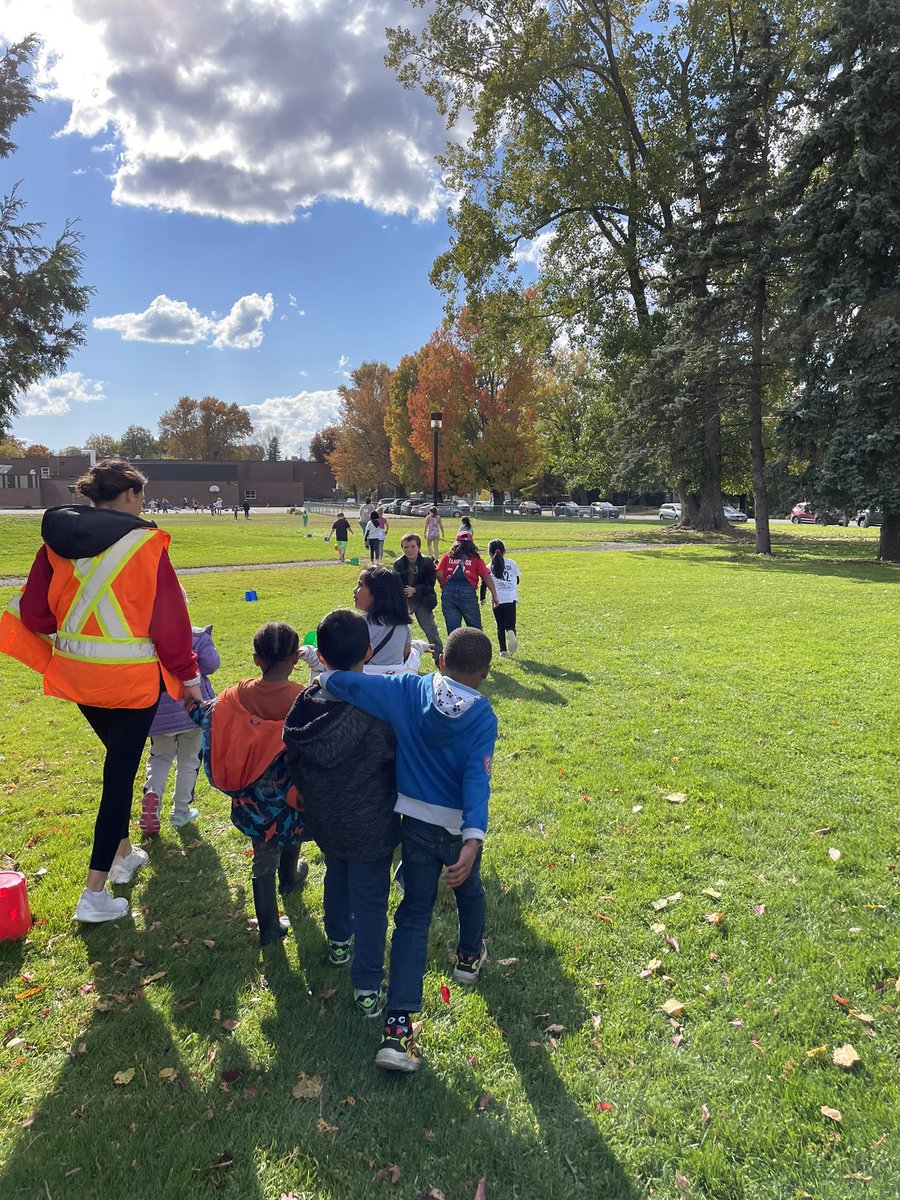 MrsAMacLeod's tweet photo. So much JOY as we all participated in @FJMcDonaldOCSB’s Terry Fox Run/Walk. Both 1/2 classes came together to listen to a story about Terry and his friend, Doug. We were inspired to take everything “one step at a time”! @Mrs_Shea1 https://t.co/hu7uRea8hm