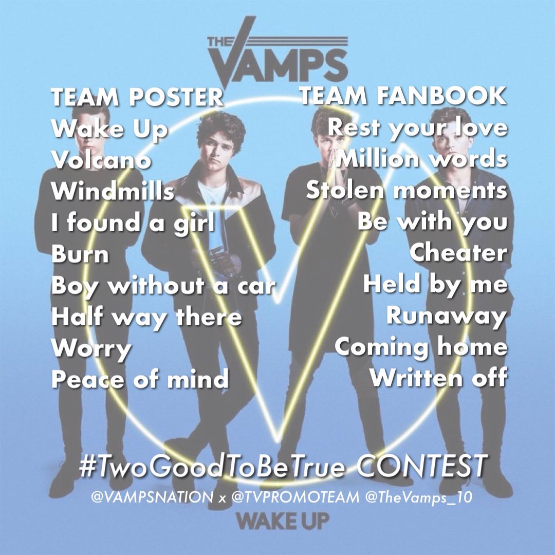 VAMPSNATlON's tweet image. #TwoGoodToBeTrue teams!! Choose a team based off of your fave wake up song and get designing! We can’t wait to see your creations! Let us know your team in the replies!