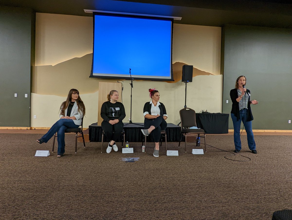 #RMBAA2022 Student luncheon panelists: Ariana Strasheim, Jessica Filipeli, Kayla Bellipanni, and Dr. Marian Hamilton (<a href="/mih5002/">mhamilton</a>) providing fantastic grad school and career guidance to our student attendees!