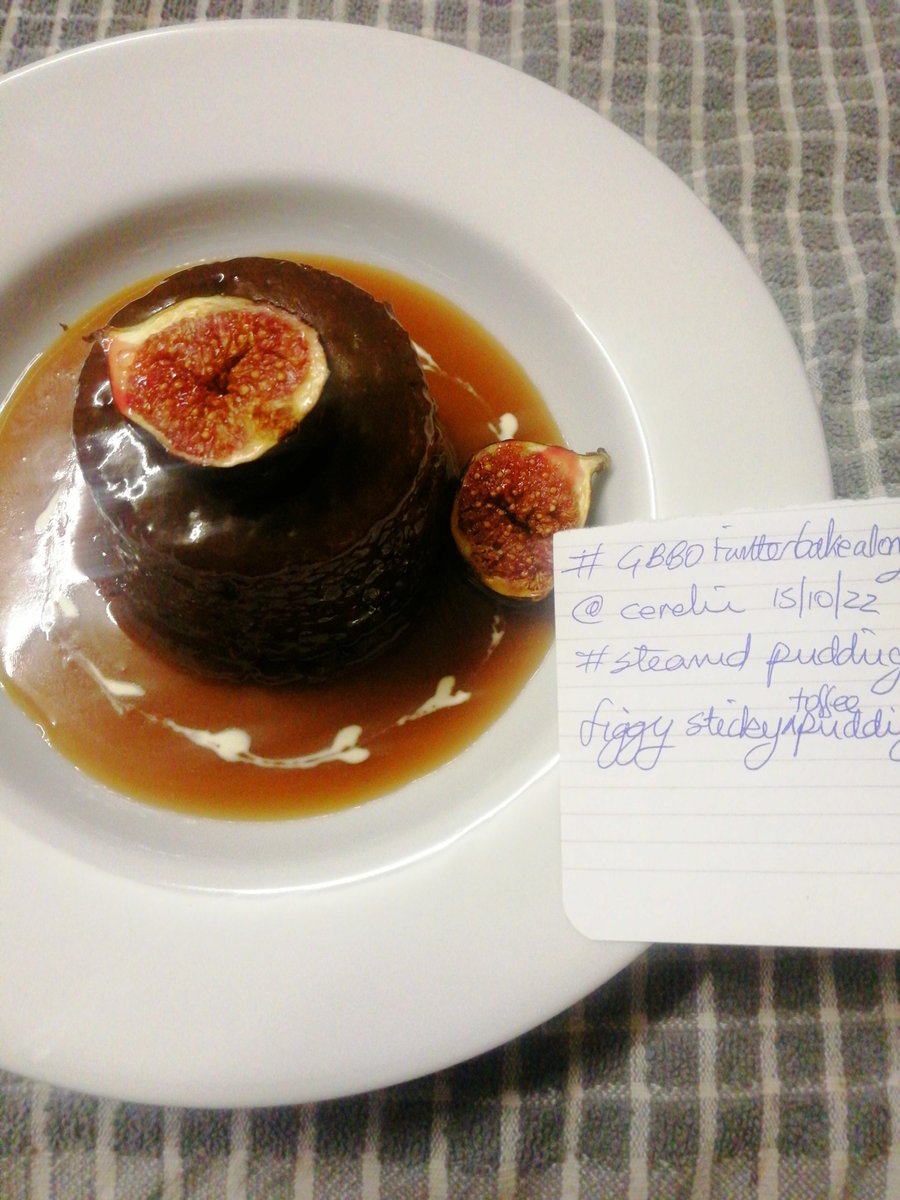 cerelin's tweet photo. @thebakingnanna1 @Rob_C_Allen #gbbotwitterbakealong #steamedpudding a figgy sticky toffee pudding 😋 https://t.co/OQcGEUCQ9X