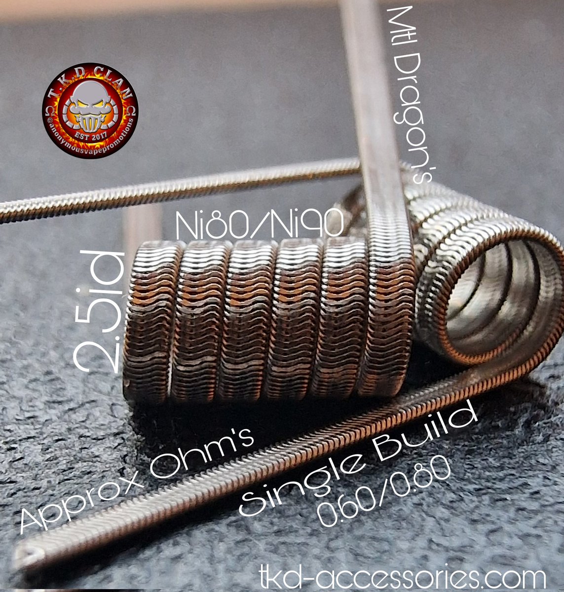 JohnnyBoyIsCraz's tweet photo. Mtl Dragon's from @thekilteddevil1 high quality hand crafted coils using only the finest quality wire why not treat yourself to some today remember to use the code ITSONLYWIRE for a cheeky something off
#TKDcoils
#TKDClanmember
#TKDvapinggroup
#TKDcoilsrespect
#TKDcommunity https://t.co/tFQiOzai9P