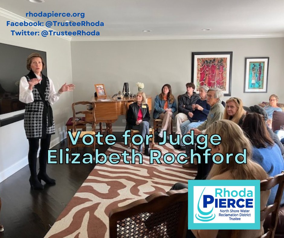 TrusteeRhoda's tweet photo. I'm out today campaigning with @JudgeRochford, one of my Democratic ticket mates, who's running for Illinois State Supreme Court. Elizabeth has a proven record of advocating justice for all and protecting our rights. Please join me in voting for Elizabeth. https://t.co/9zUsaR0nib