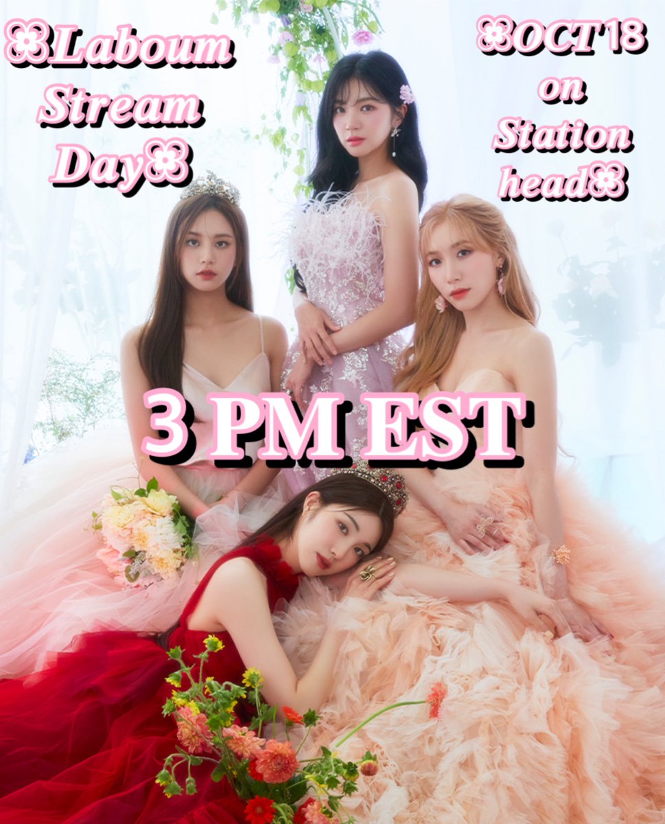 laboummies's tweet photo. We’re gonna have a #LABOUM kiss kiss streaming party @officialLABOUM 😘 Join us on Stationhead this upcoming Tuesday at 3 PM (est) ☺️ You must have a premium Spotify acc to join in and listen to our vocal queens~ You can always sign up for a free trial beforehand! RT and SHARE🌷 https://t.co/UYEElHopmL