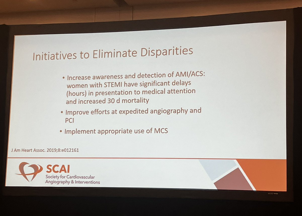 Did you know that women with AMI complicated by cardiogenic shock are older, and have a higher prevalence of comorbidities? Dr. @daraceciliamtz shares this and more at #SCAISHOCK 2022. #DEI