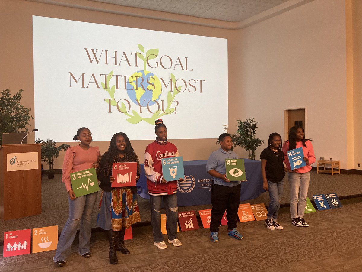 Young students involved with <a href="/JackandJillInc/">Jack and Jill of America, Inc.</a> discussed the 17 Sustainable Development Goals (SDGs) and which ones meant most to #ShapingOurFuture. #USAforUN