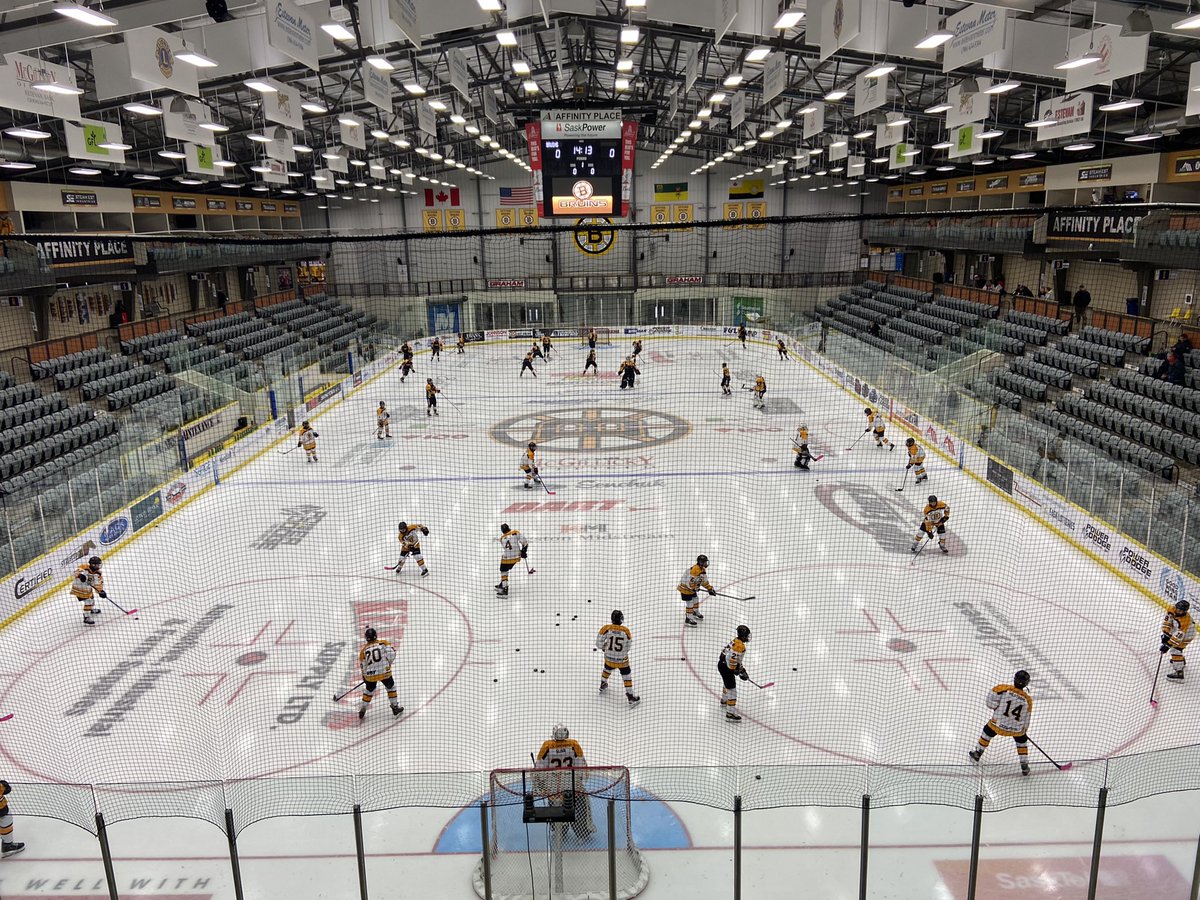 Warming up for the 1st game Vs Estevan Bruins on our Southern Road Tour. Good Luck Wildcats!