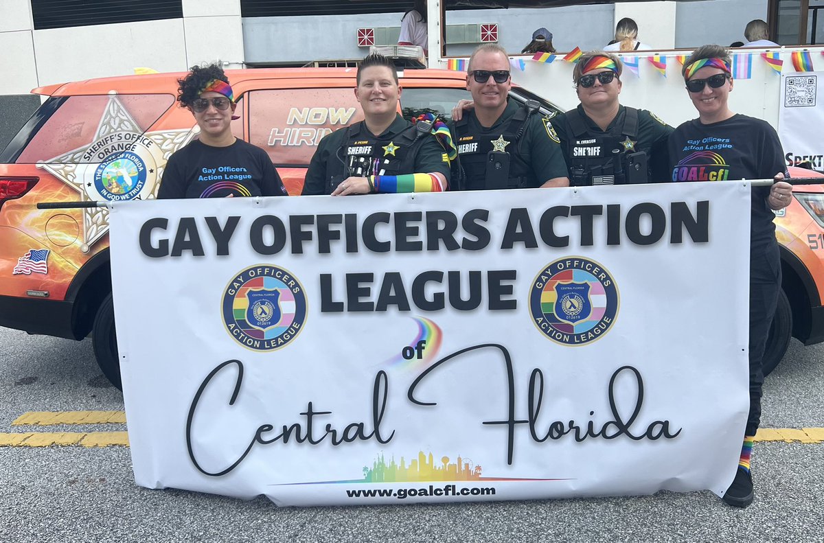 OrangeCoSheriff's tweet photo. OCSO LGBTQ Liaisons representing for @GOALcfl - Gay Officers Action League Central Florida at the Come Out With Pride Parade 2022 π³οΈβπ
#COWP #OutToMakeADifference https://t.co/pvcIXV7Svx