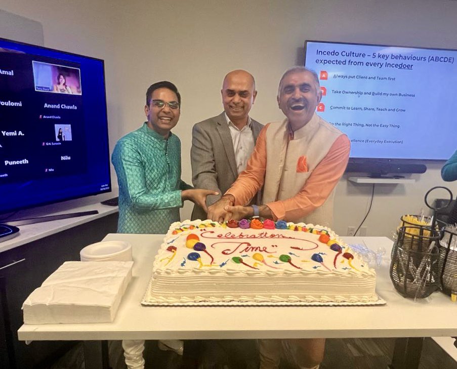 seth_nitin's tweet photo. After inauguration of our #hyderabad  office earlier this week, very happy to inaugurate &amp; move into our new Corporate HQ in Florham Park in #newjersey . Tremendous #positivity &amp; #celebrations in our team. May this new office launch @IncedoInc to even greater heights🙏🙏

#WITDA https://t.co/rm3DuAF87K