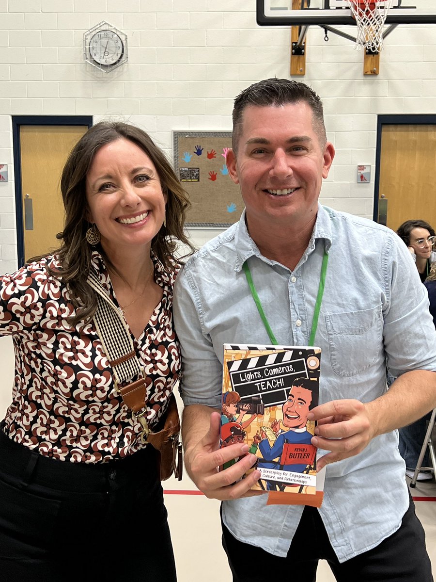 It was so wonderful to meet <a href="/TheKevinJButler/">Kevin Butler</a> IRL at #TeachBetter22! Coming home with a signed copy of #LightsCameraTEACH too! Can’t wait to dive in!