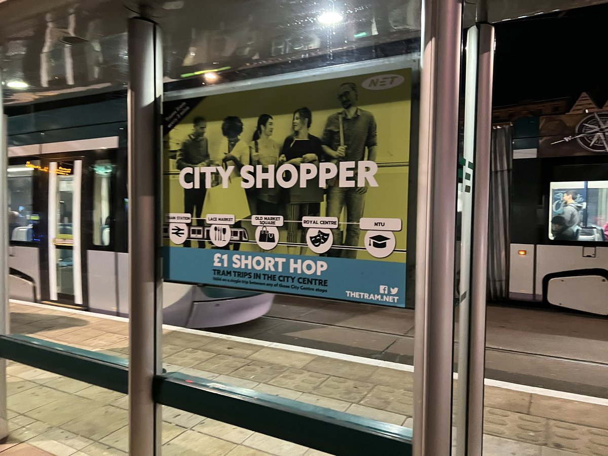 smileyjonsmith's tweet photo. Still illegally advertising £1 fares you’ve increased to £1.50 I see @NETTram https://t.co/PnEEco43HL