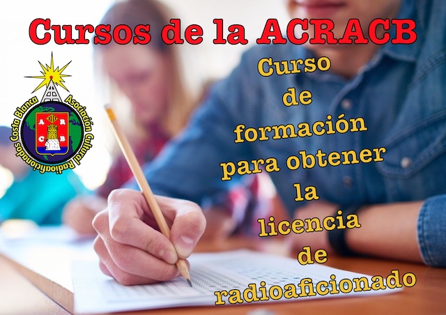 ea5fhk's tweet photo. Estimado amigo, estimada amiga:

¿Quieres sacarte la licencia de radioaficionado y el indicativo y crees que te vendría bien una ayuda? En la Asociación Cultural de Radio-Aficionados Costa Blanca (ACRACB, https://t.co/CfvO62URF1) te queremos ayudar.
Toda la info en nuestra web https://t.co/9wpeFqeNPn