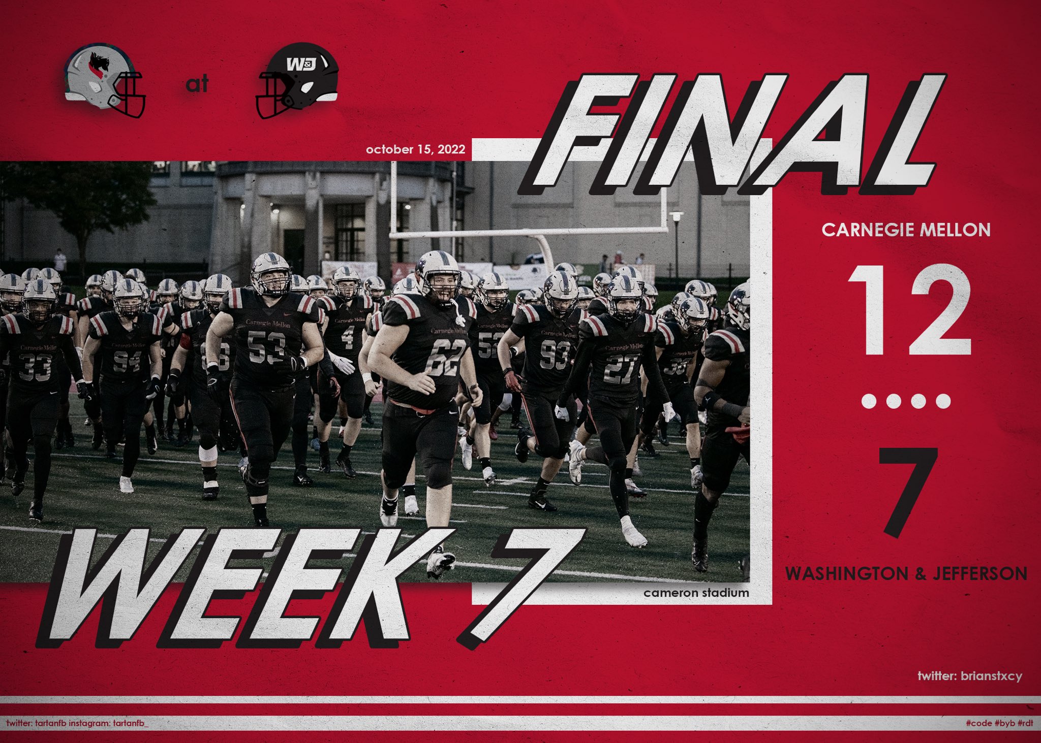 Carnegie Mellon Football (TartanFB) / Twitter