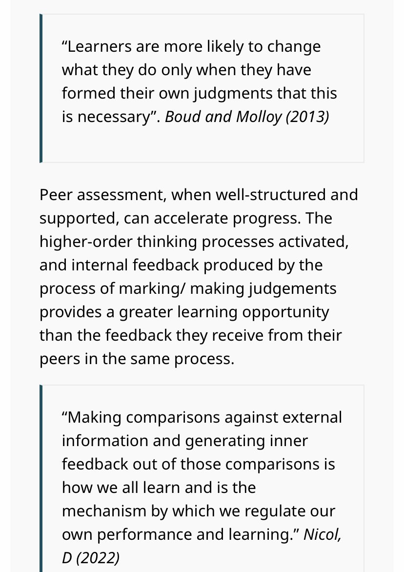 Nice read! Embrace assessment for learning: teachinghub.bath.ac.uk/curriculum-pri… #formativeassessment #innerfeedback #srl #feedback 👇