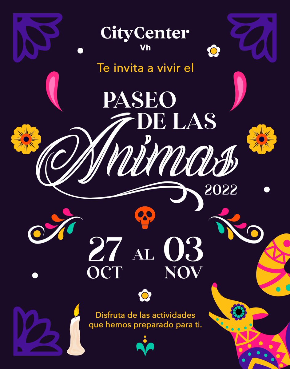 PCityCenterVh's tweet photo. Vivamos nuestras tradiciones 🕯️

#PlazaCityCenterVh ⭕ te invita a disfrutar de nuestros tradicional 𝐏𝐚𝐬𝐞𝐨 𝐝𝐞 𝐥𝐚𝐬 á𝐧𝐢𝐦𝐚𝐬 𝟐𝟎𝟐𝟐 ⚫

Honramos a nuestros seres queridos que ya partieron pero se mantienen vivos en nuestra memoria.🏵️

#PaseoDeLasÁnimas2022  #Tabasco https://t.co/zY90ReAkCa