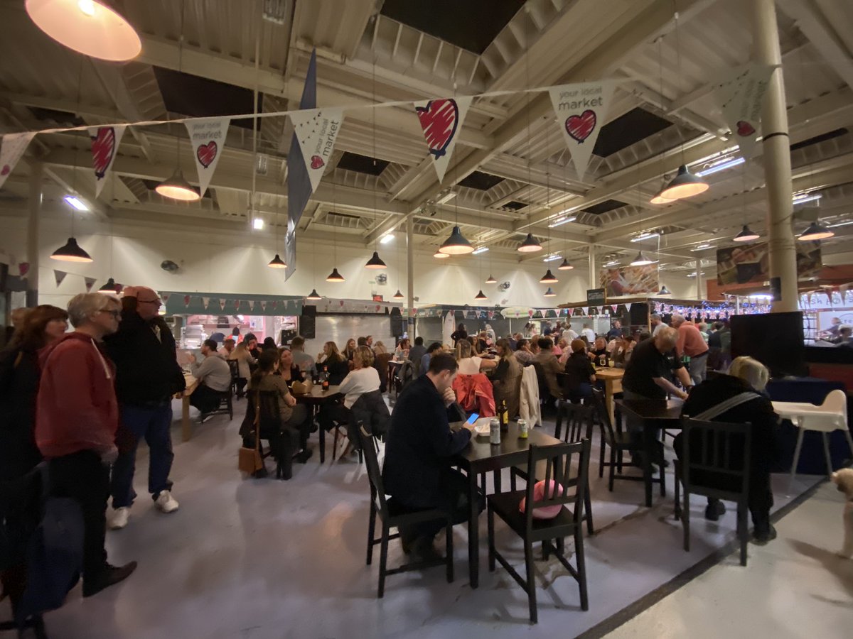 AFergusonBBC's tweet photo. So good to visit @ChesterMarketCH for the last time with good friends tonight, as we toasted the market and the fact we’ve just made our Chester theatre group @sunrisedrama into a foundation. Here’s to a brighter future all round! 🥂 🎭 😊 https://t.co/cwrNSfAMqo