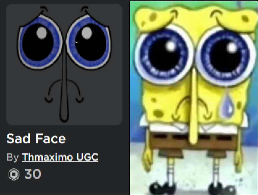 Peak” UGC on X: A copy of the SpongeBob face from the episode