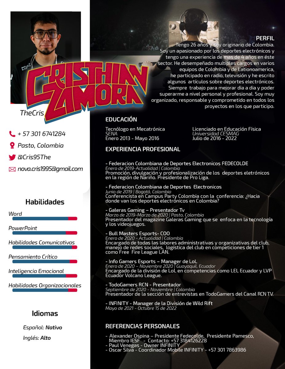 A finales de este mes termina mi ciclo en <a href="/InFinitye_sport/">INFINITY 🚀</a> , por lo que estoy abierto a recibir todo tipo de ofertas, especialmente si se enfocan en #WildRift. Tengo experiencia de 5 años en los Esports.