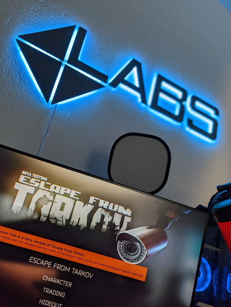 <a href="/gmon_ee/">GmonEE</a> hooked it up on this killer backlight labs sign!! #EscapefromTarkov #twitch #affiliate #custom