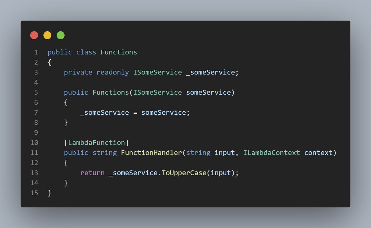 bryanjhogan's tweet image. With the new annotations library for AWS Lambda functions, you can use constructor and method injection - nodogmablog.bryanhogan.net/2022/10/depend…
#dotnet #dotnetonaws
